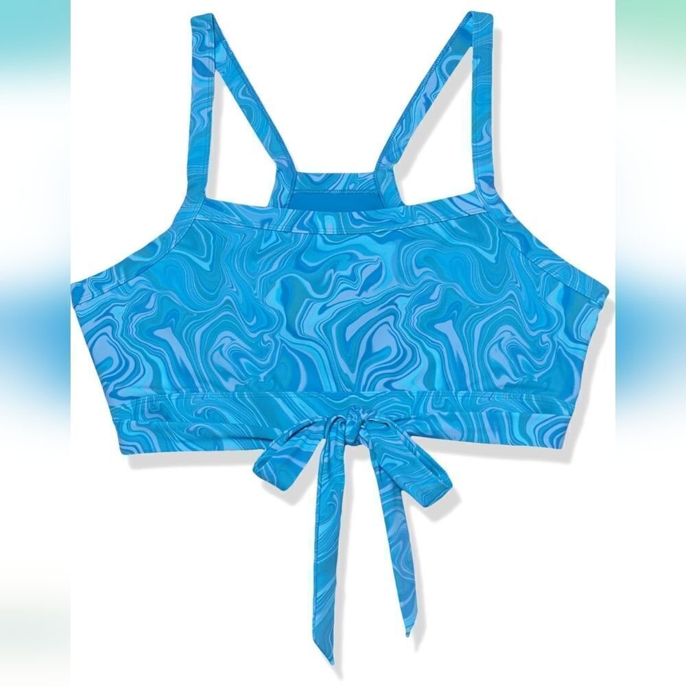EleVen by Venus Williams Women's Wrapped Sports Bra Arctic Blue Marble, NWT